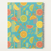 Blue 80's Citrus Fruit Slices Planer (Rückseite)