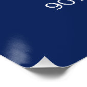 Blue 90. Geburtstag Begrüßungszeichen | Schau mal, Poster (Ecke)