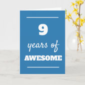 Blue 9. Geburtstagskarte Karte (Gelbe Blume)