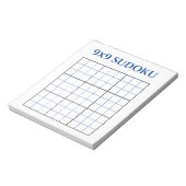 Blue 9x9 leeres Sudoku-Gitter Notizblock (Rotiert)