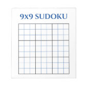 Blue 9x9 leeres Sudoku-Gitter Notizblock (Vorderseite)