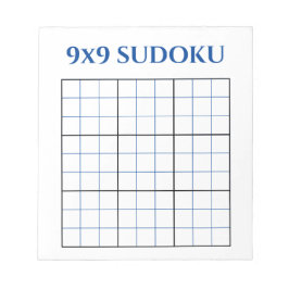 Blue 9x9 leeres Sudoku-Gitter Notizblock