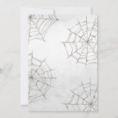 Blue A Baby brütet Halloween Baby Dusche Einladung (Rückseite)