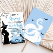 Blue A Baby brütet Halloween Baby Dusche Einladung