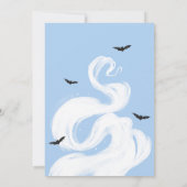 Blue A Baby brütet Halloween Baby Dusche Einladung (Rückseite)