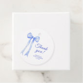Blue a Bow Baby Dusche Danke Geschenkanhänger (Beispiel)