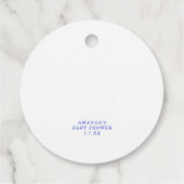 Blue a Bow Baby Dusche Pop! Geschenkanhänger (Rückseite)