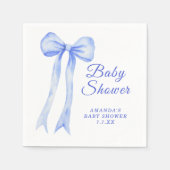 Blue a Bow Es ist Boy Baby Dusche Serviette (Vorderseite)