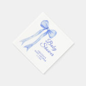 Blue a Bow Es ist Boy Baby Dusche Serviette (Ecke)