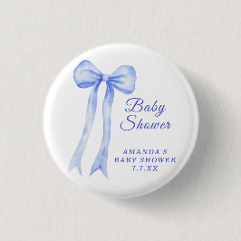 Blue a Bow Es ist eine Boy Baby Dusche Button