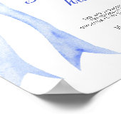 Blue a bow - Schnuller Jagd Baby Duschgame Poster (Ecke)