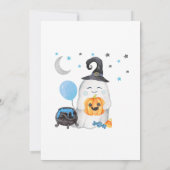 Blue A Little Boo Baby Dusche Einladung (Rückseite)