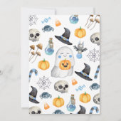 Blue A Little Boo Baby Dusche Einladung (Rückseite)