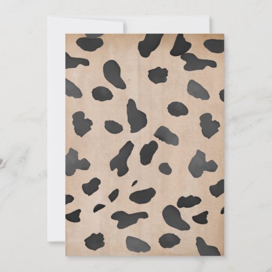 Blue A Little Cowboy Country Western Babydusche Einladung (Rückseite)