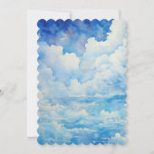 Blue A Little Piece of Heaven Sent Baby Shower Inv Einladung (Rückseite)