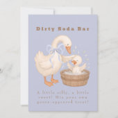 Blue A Silly Goose Dirty Soda Bar Sign Einladung (Vorderseite)