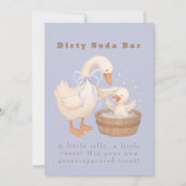 Blue A Silly Goose Dirty Soda Bar Sign Einladung (Rückseite)