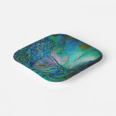 Blue Abalone Motif Pappteller (Gewinkelt)