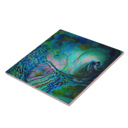 Blue Abalone Shell Fliese (Seite)