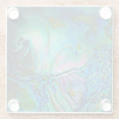 Blue Abalone Shell Glasuntersetzer (Rückseite)