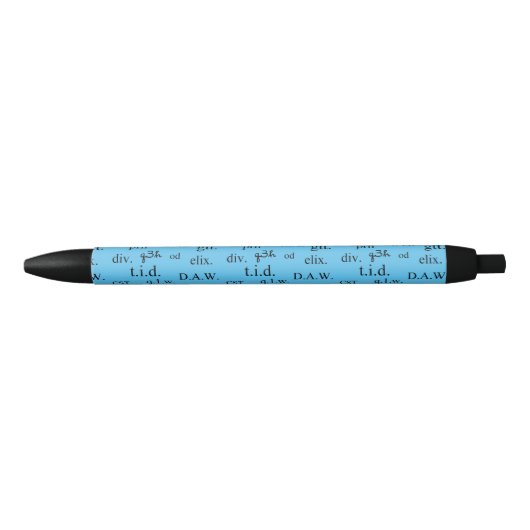 Blue Abbreviations Pen des Apothekers Kugelschreiber (Vorderseite)