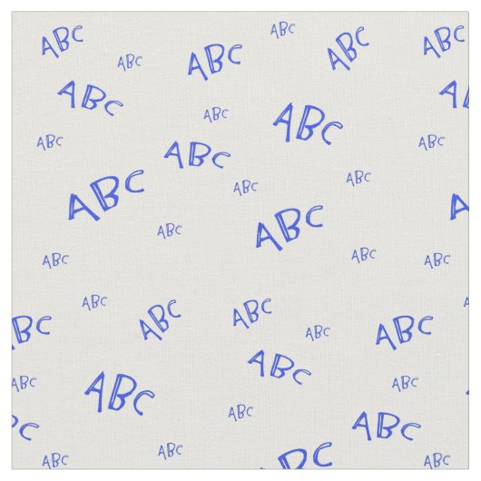 Blue ABC Fabric Stoff (Nahaufnahme)