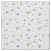 Blue ABC Fabric Stoff (Muster)
