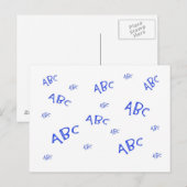 Blue ABC`s Postkarte (Vorne/Hinten)