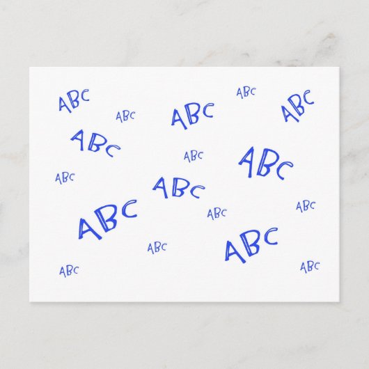 Blue ABC`s Postkarte (Vorderseite)