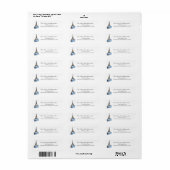 Blue Abend in Paris Eiffel Tower Address Labels (Vorne)