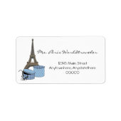 Blue Abend in Paris Eiffel Tower Address Labels Adressaufkleber (Vorne)