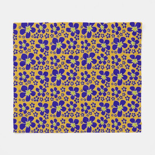 Blue Abend Primrose Design auf Fleece Blanket (Vorderseite (Horizontal))