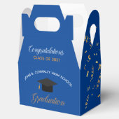 Blue Abschluss 2025 Gold Streamers Custom Party Geschenkschachtel (Geöffnet)