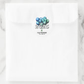 Blue Abschluss 2025 Runder Aufkleber (Tasche)