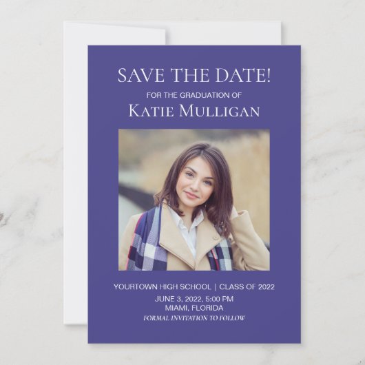 Blue Abschluss 2 Foto Rett Date Class 2022 (Vorderseite)