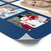 Blue Abschluss 35 Foto Collage Class Year Poster (Ecke)