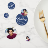 Blue Abschluss 3 Foto Bold Script Cap Minimalistis Konfetti (Gruppe)