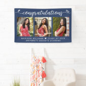 Blue Abschluss 3 Foto Moderne Kalligraphie Herz Banner (Insitu)