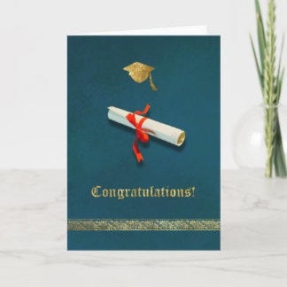 Blue Abschluss Card Karte