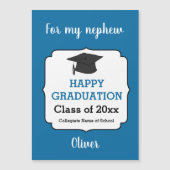 Blue Abschluss Class of 2025 Magnet Card (Vorderseite)