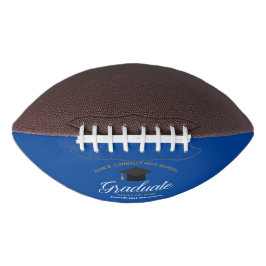Blue Abschluss Custom High School Graduate Football