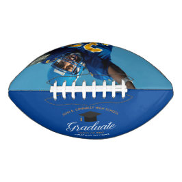 Blue Abschluss Custom School 2025 Graduate Foto Football