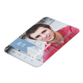 Blue Abschluss Foto Ankündigung Magnet (Linke Seite)