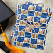Blue Abschluss Foto Class of 2025 Custom Party Geschenkpapier Set