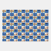 Blue Abschluss Foto Class of 2025 Custom Party Geschenkpapier Set (Vorderseite 2)