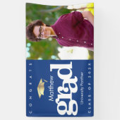 Blue Abschluss Foto Gold Kappe fett modern schlich Banner (Vertikal)