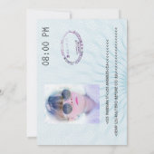 Blue-Abschluss-Passport-Foto Einladung (Rückseite)