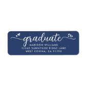 Blue Abschluss Script unterstützt Fett Moderne Adr (Vorne)