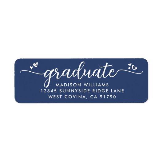 Blue Abschluss Script unterstützt Fett Moderne Adr (Vorne)