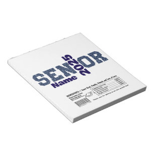 Blue Abschluss Senior Candy Bar Wraps Gastgeschenk Notizblock